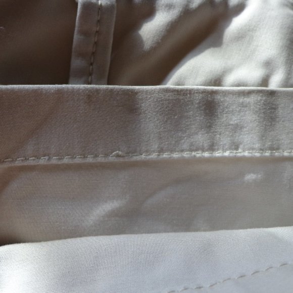 ANN TAYLOR Petites LINDSAY Pants 2P Light Cream Zip Double Button Closure - Picture 8 of 8